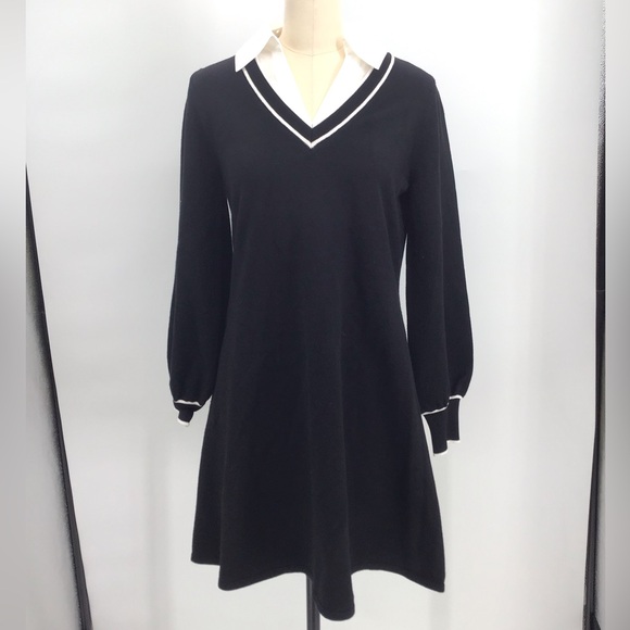 Belldini Elegant Black V-Neck Dress Size M - Picture 1 of 3
